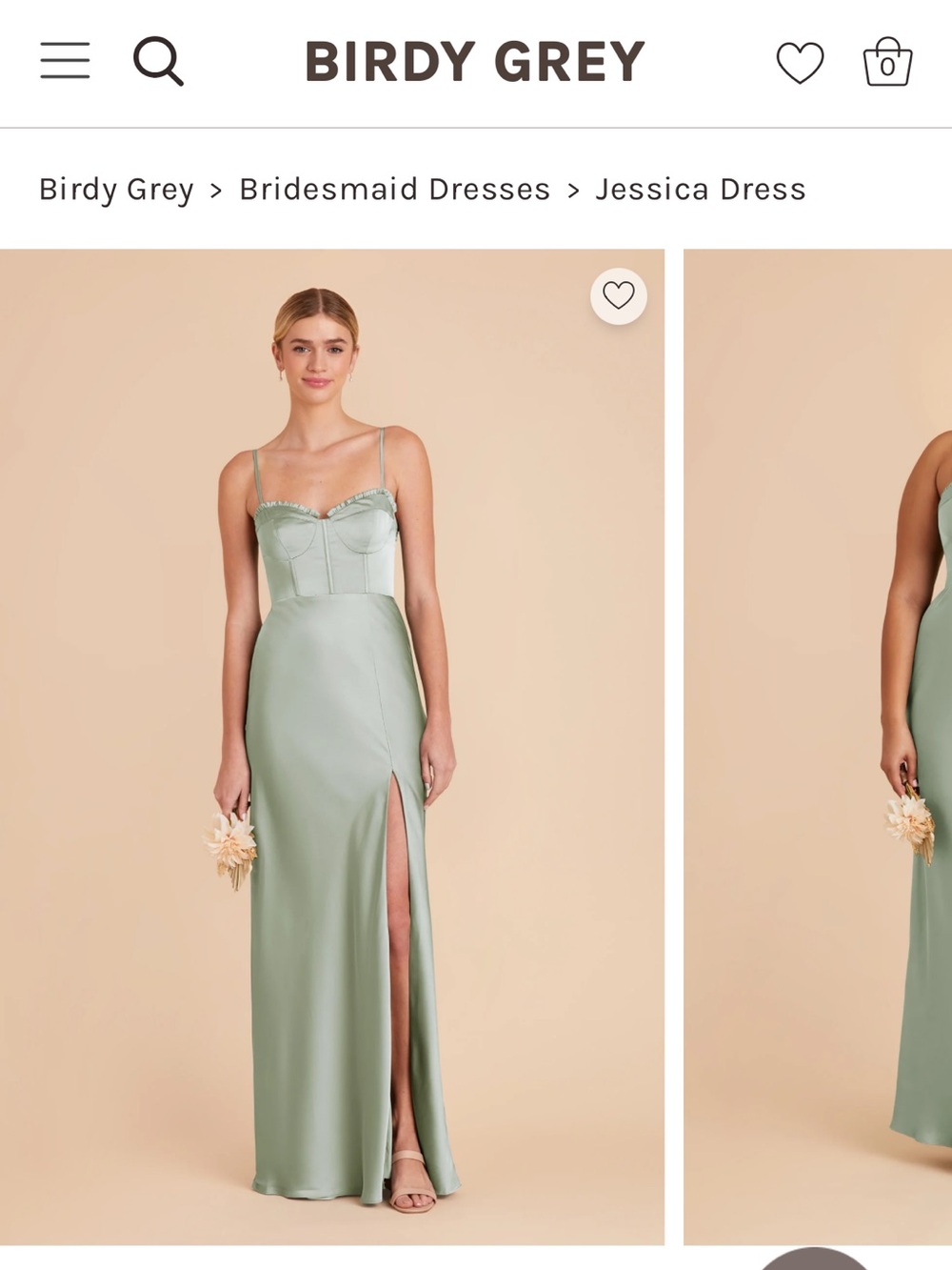 Birdy Grey Jessica Satin Maxi Dress in Sage